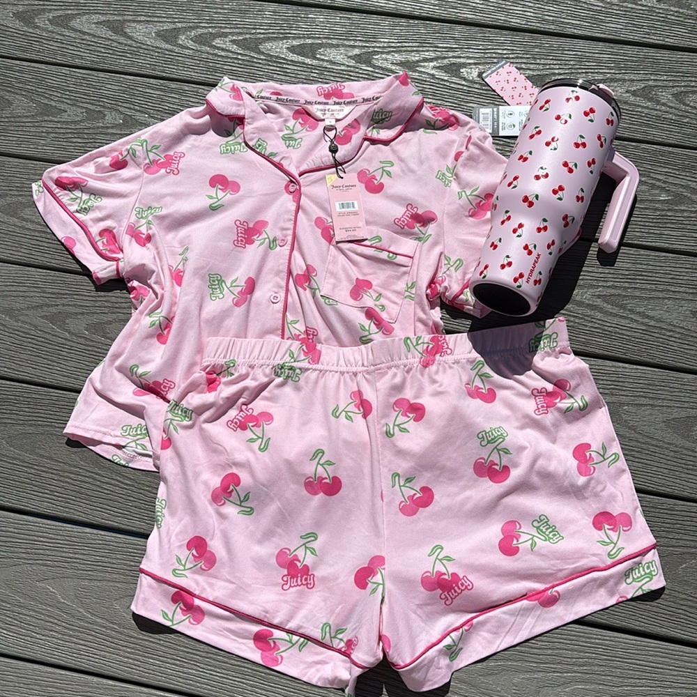 NWT Juicy Couture Cherry Pajama Set